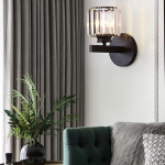 Lampara Aplique Minimalista Facetada Para Dormitorio Recto - Imagen 2