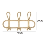 Perchero Colgante De Pared Mimbre Ratán Decorativo - Imagen 2