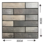 Set X5 Revestimiento Adhesivo Panel 3d Ladrillo Piedra 30x30 - Imagen 2