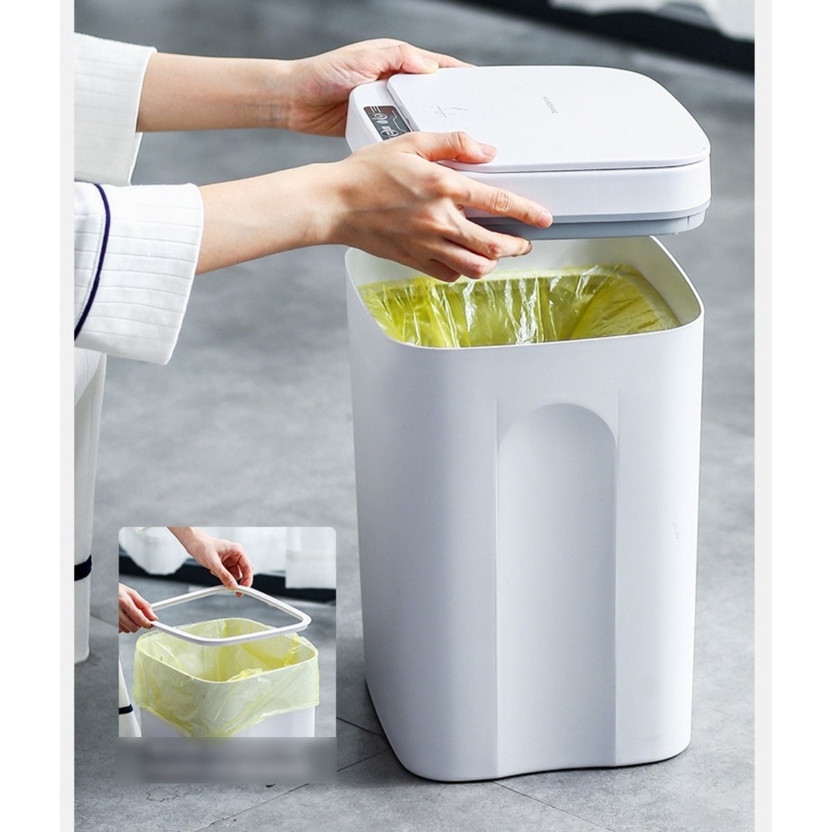 Papelera Cesto Basura Automatica 16l Basurero Recargable - Imagen 2