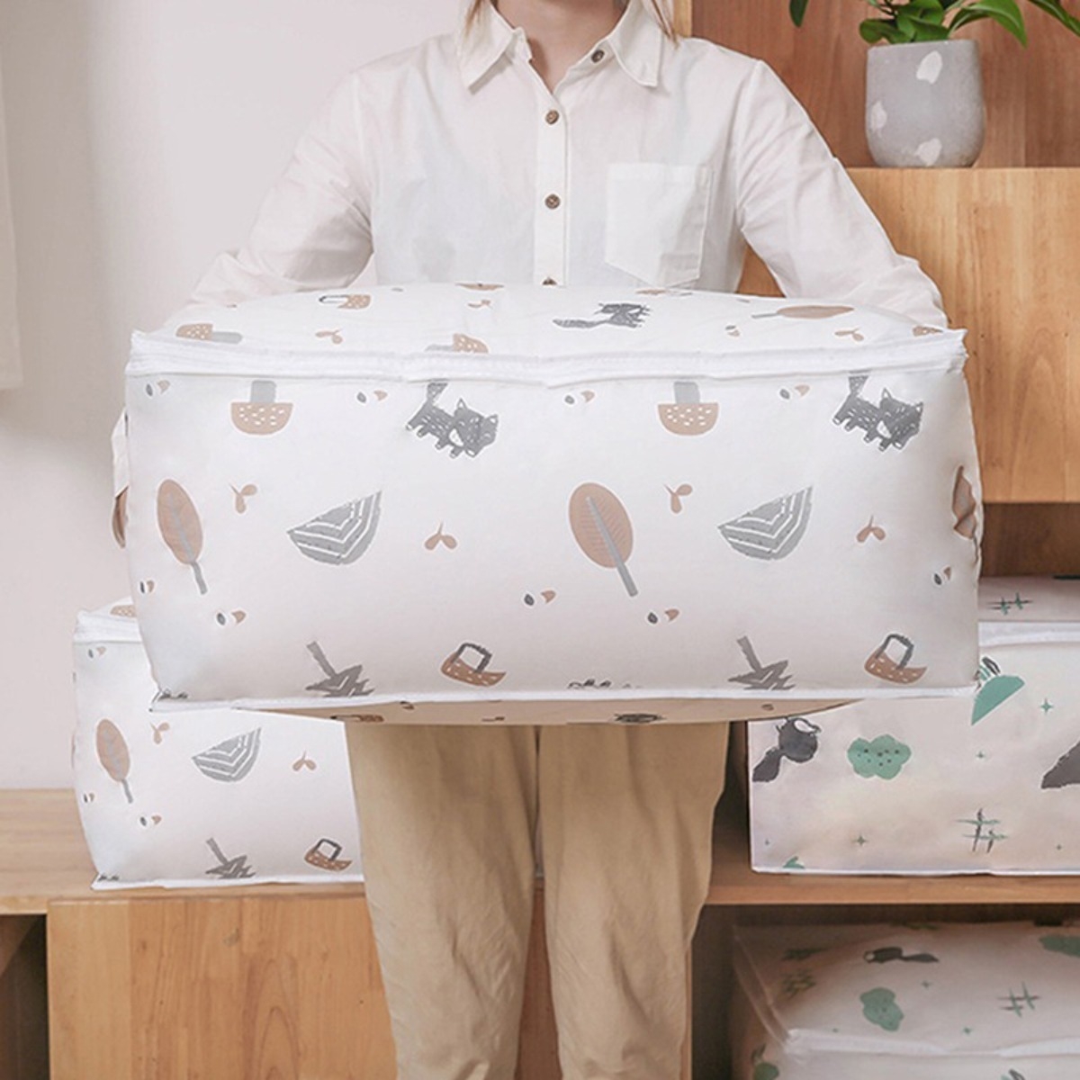 Bolsa Plegable Para Guardar Ropa Acolchados Diseños 55 X 35 - Imagen 17