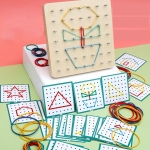 Juguete Para Niños Armar Formas Geoplano Infantil Montessori - Imagen 4