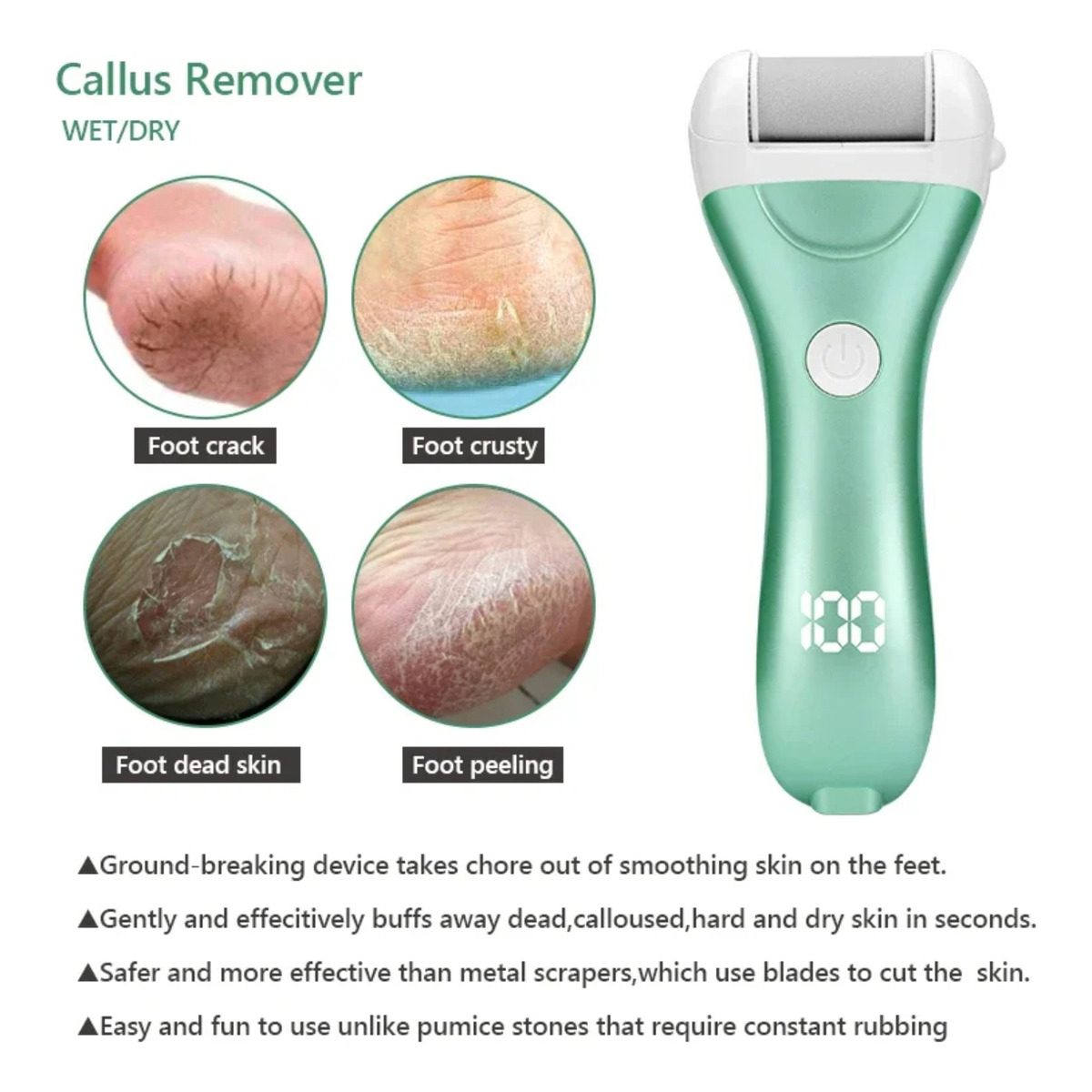 Lima Removedora De Callos Electrica Para Pedicura Usb - Imagen 5
