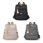 Cartera Mochila Para Dama Lisa Varios Cierres Moderna - Imagen 11