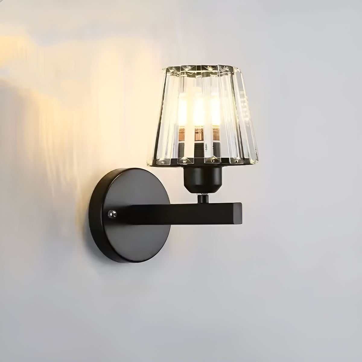Lampara Aplique Minimalista Facetada Para Dormitorio Cónico - Imagen 6