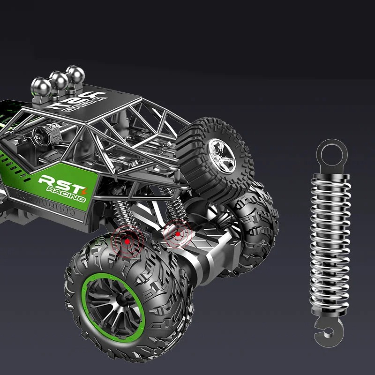 Auto A Bateria Todo Terreno 4x4 Control Remoto Y Luz - Imagen 7