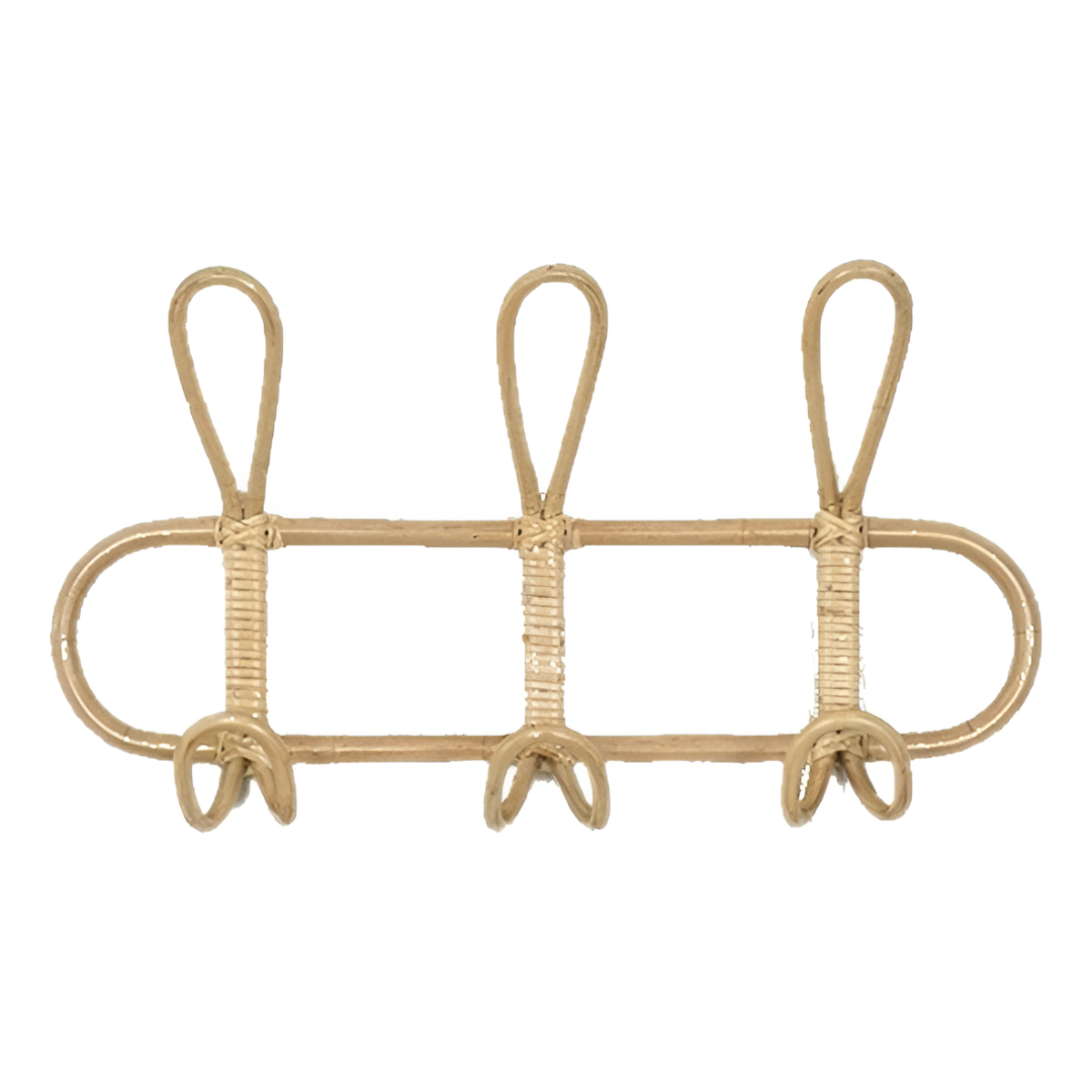 Perchero Colgante De Pared Mimbre Ratán Decorativo - Imagen 1