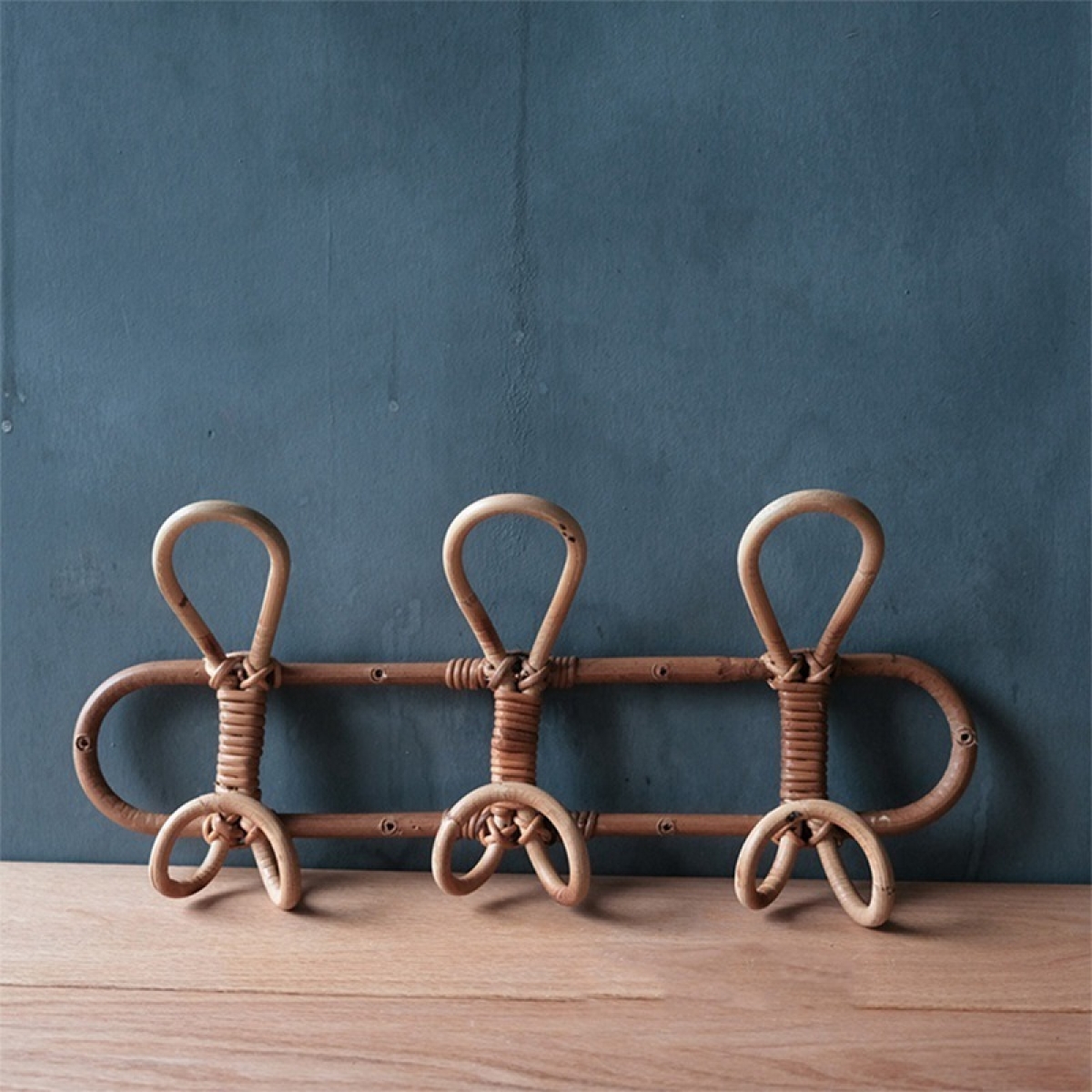 Perchero Colgante De Pared Mimbre Ratán Decorativo - Imagen 9