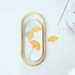 Set X Dos Platos Bandeja De Cerámica Mármol Nórdico - Imagen 5