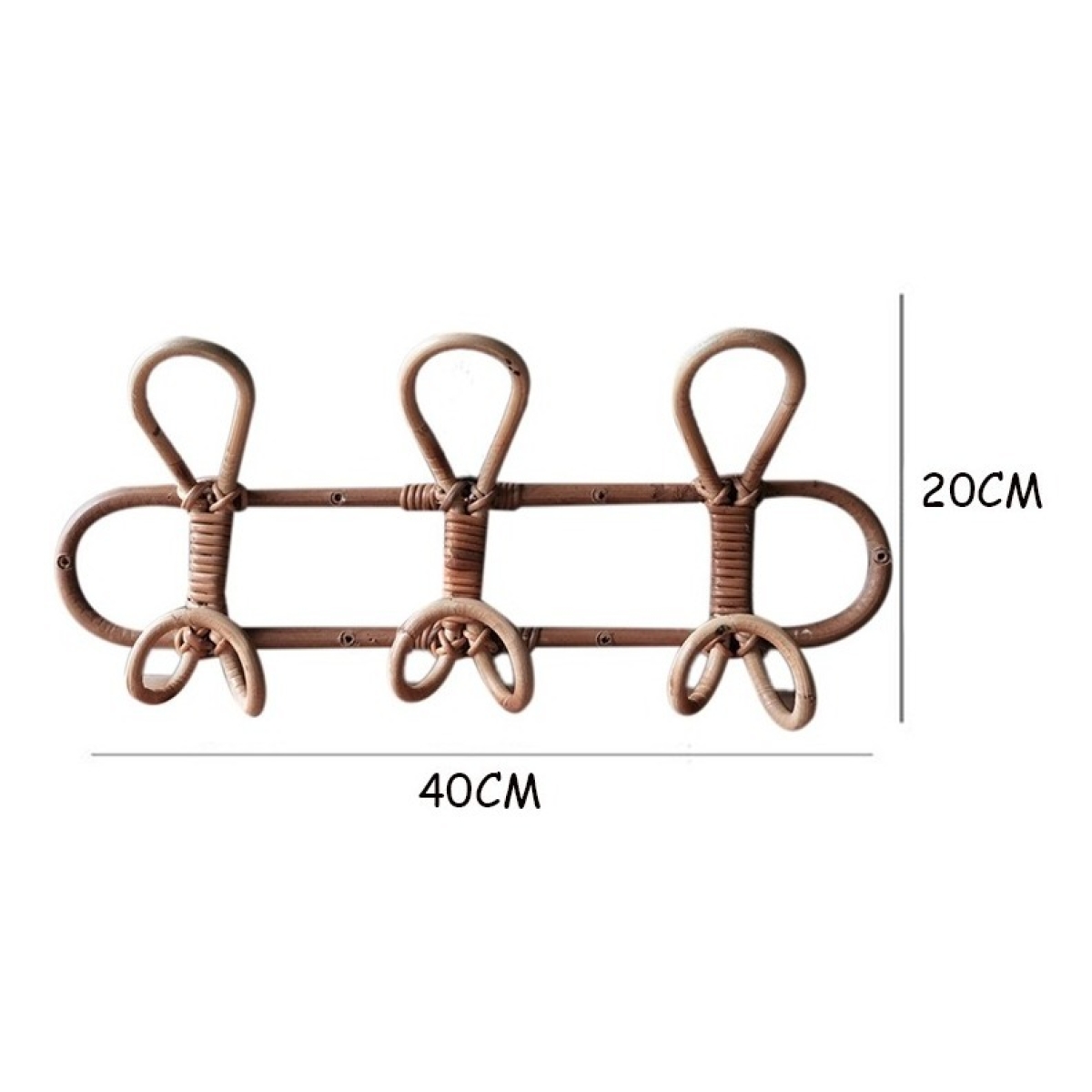 Perchero Colgante De Pared Mimbre Ratán Decorativo - Imagen 14