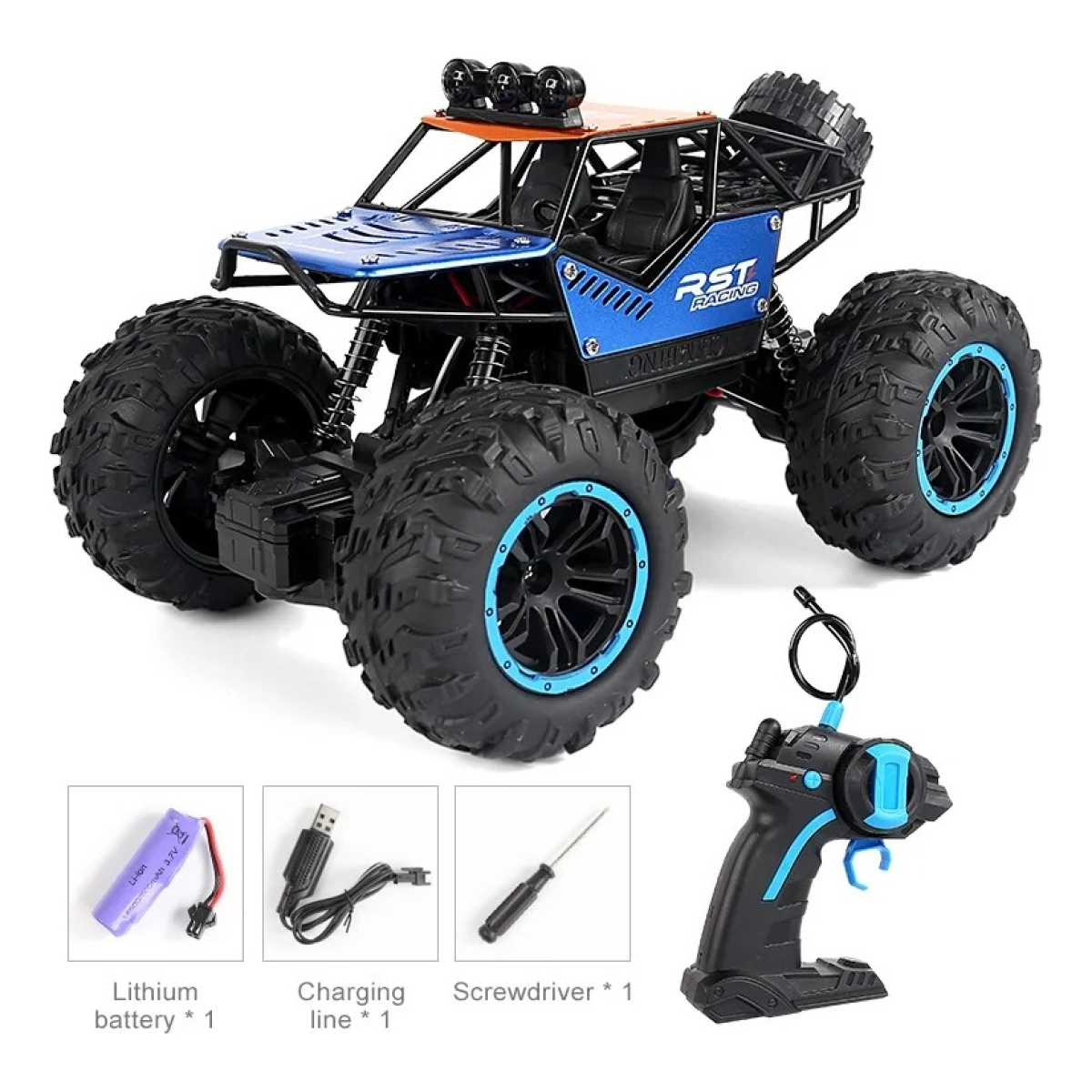Auto A Bateria Todo Terreno 4x4 Control Remoto Y Luz - Imagen 2