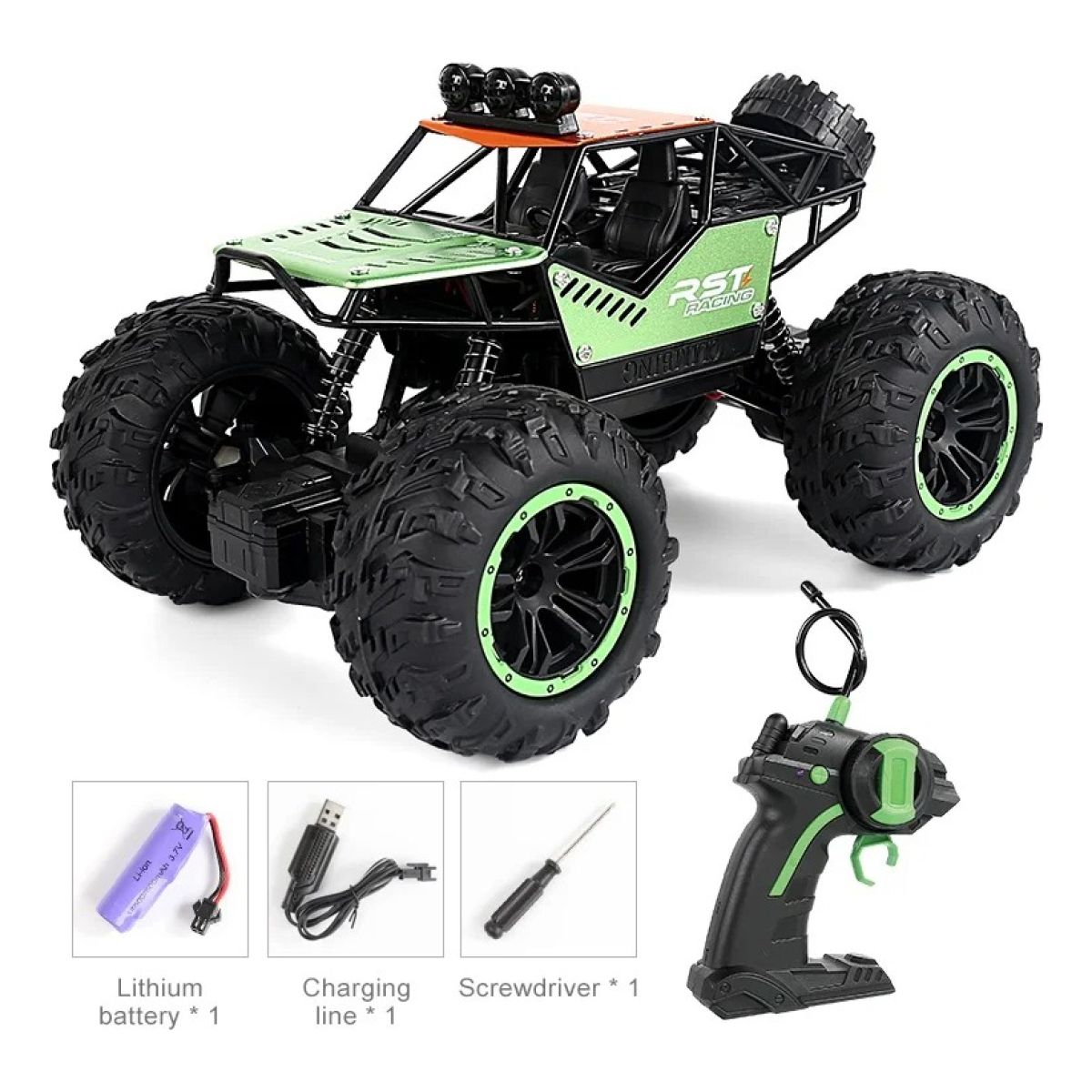 Auto A Bateria Todo Terreno 4x4 Control Remoto Y Luz - Imagen 9