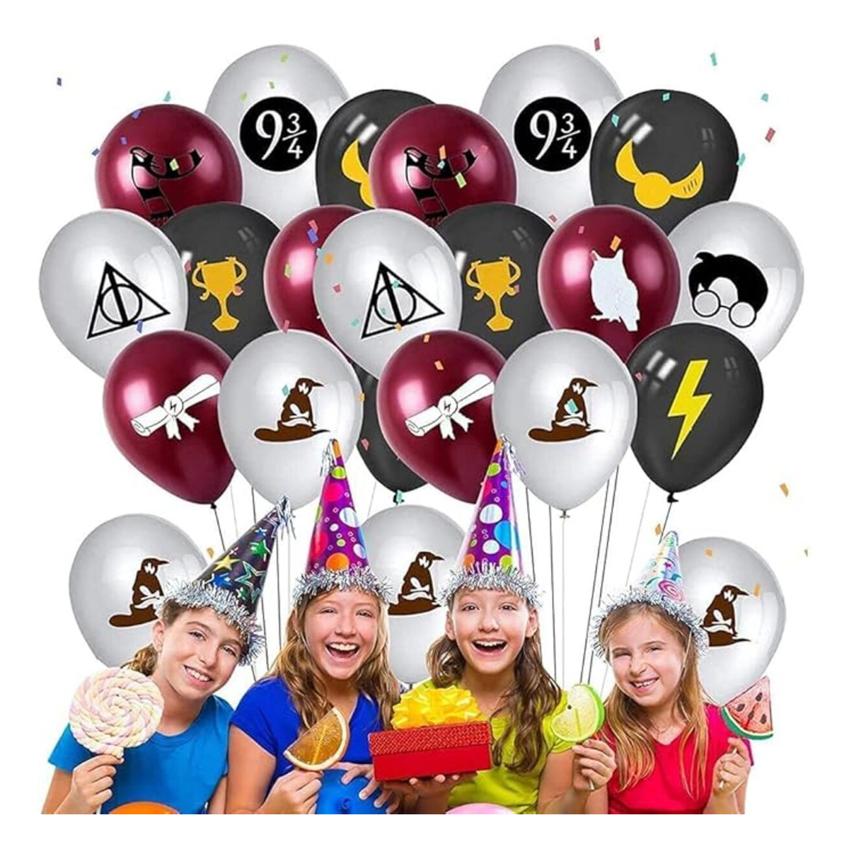 Set De 20 Globos De Harry Potter Globo Cumpleaños Libro - Imagen 2