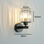 Lampara Aplique Minimalista Facetada Para Dormitorio Recto - Imagen 6