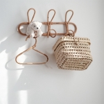 Perchero Colgante De Pared Mimbre Ratán Decorativo - Imagen 3