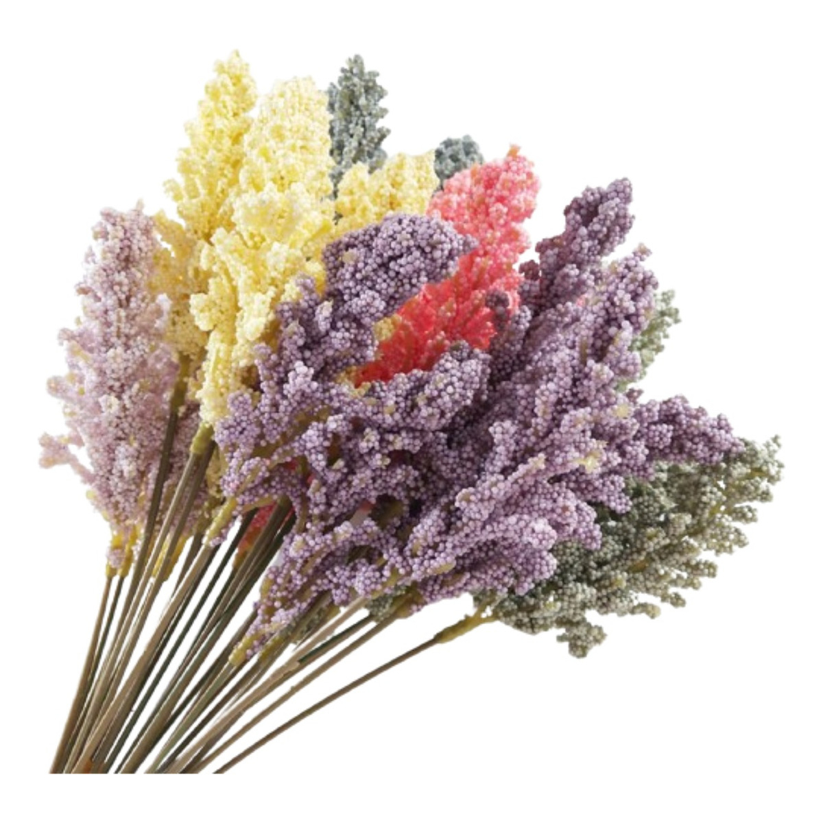 Flores Artificiales Decorativas Bolitas Lavanda X6 30cm - Imagen 2