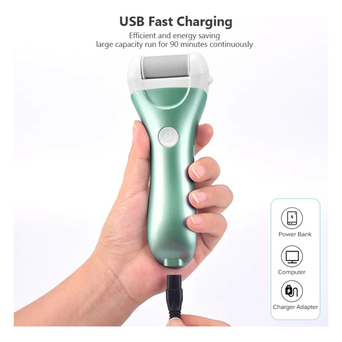 Lima Removedora De Callos Electrica Para Pedicura Usb - Imagen 7