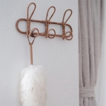 Perchero Colgante De Pared Mimbre Ratán Decorativo - Imagen 12