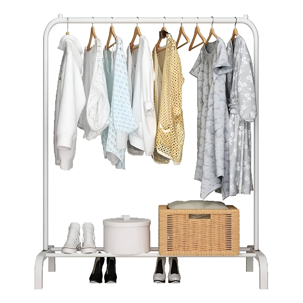 Perchero Metal Organización Perchas Ropa Vestidor Largo - Imagen 1