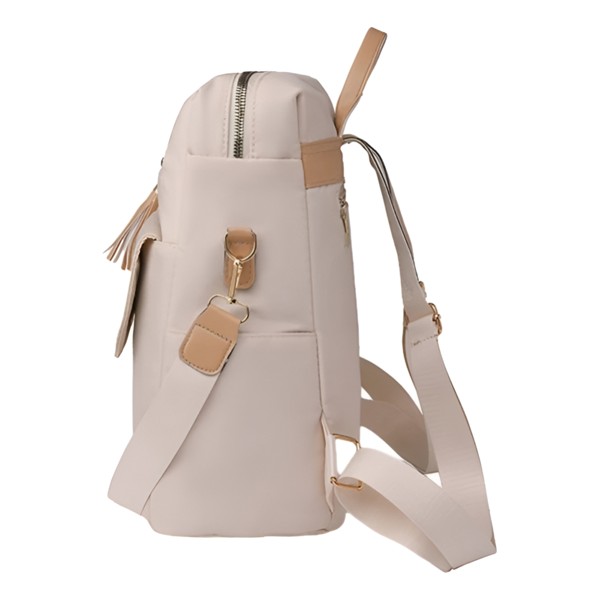 Cartera Mochila Para Dama Lisa Varios Cierres Moderna - Imagen 3