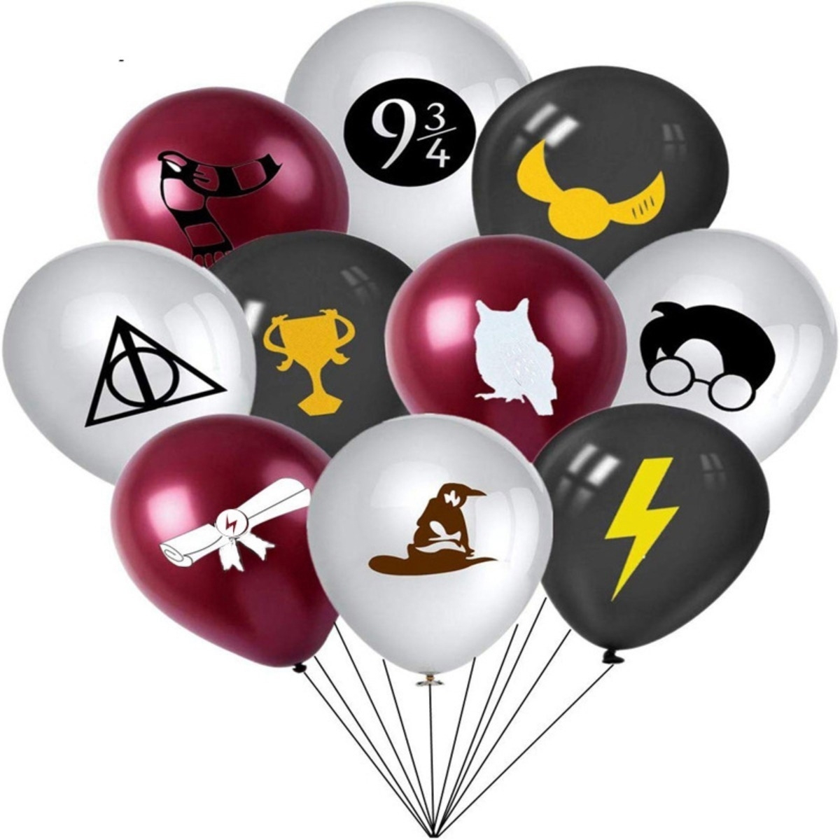 Set De 20 Globos De Harry Potter Globo Cumpleaños Libro - Imagen 1