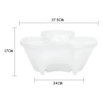 Maceta X 3 Plástica Encastrable Para Jardín Vertical Ruedas - Imagen 4