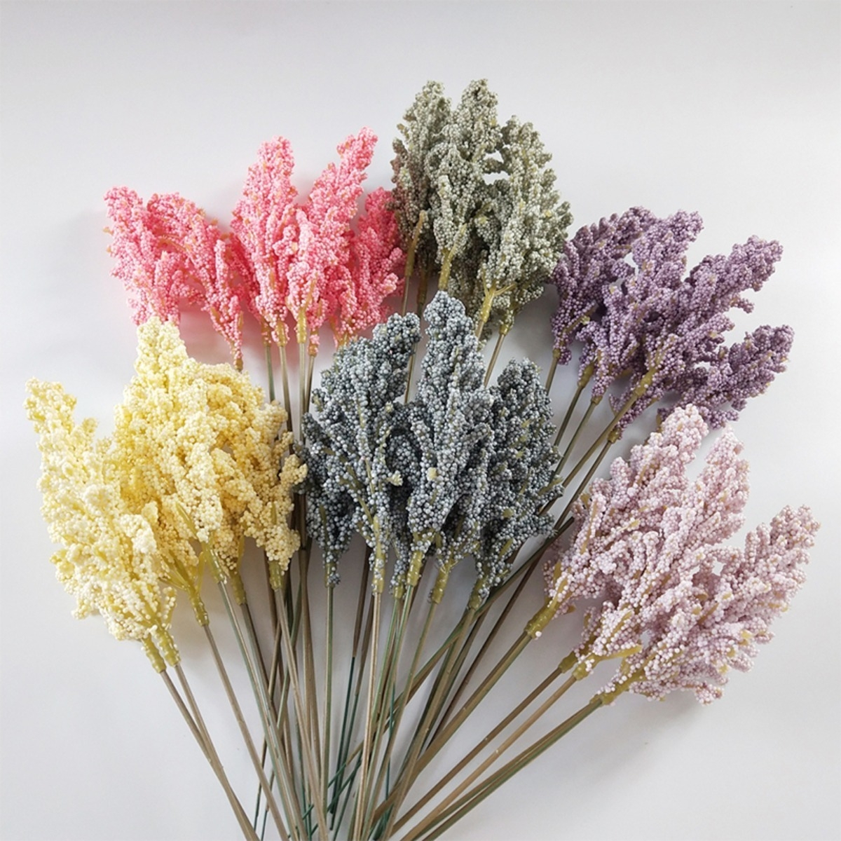Flores Artificiales Decorativas Bolitas Lavanda X6 30cm - Imagen 17