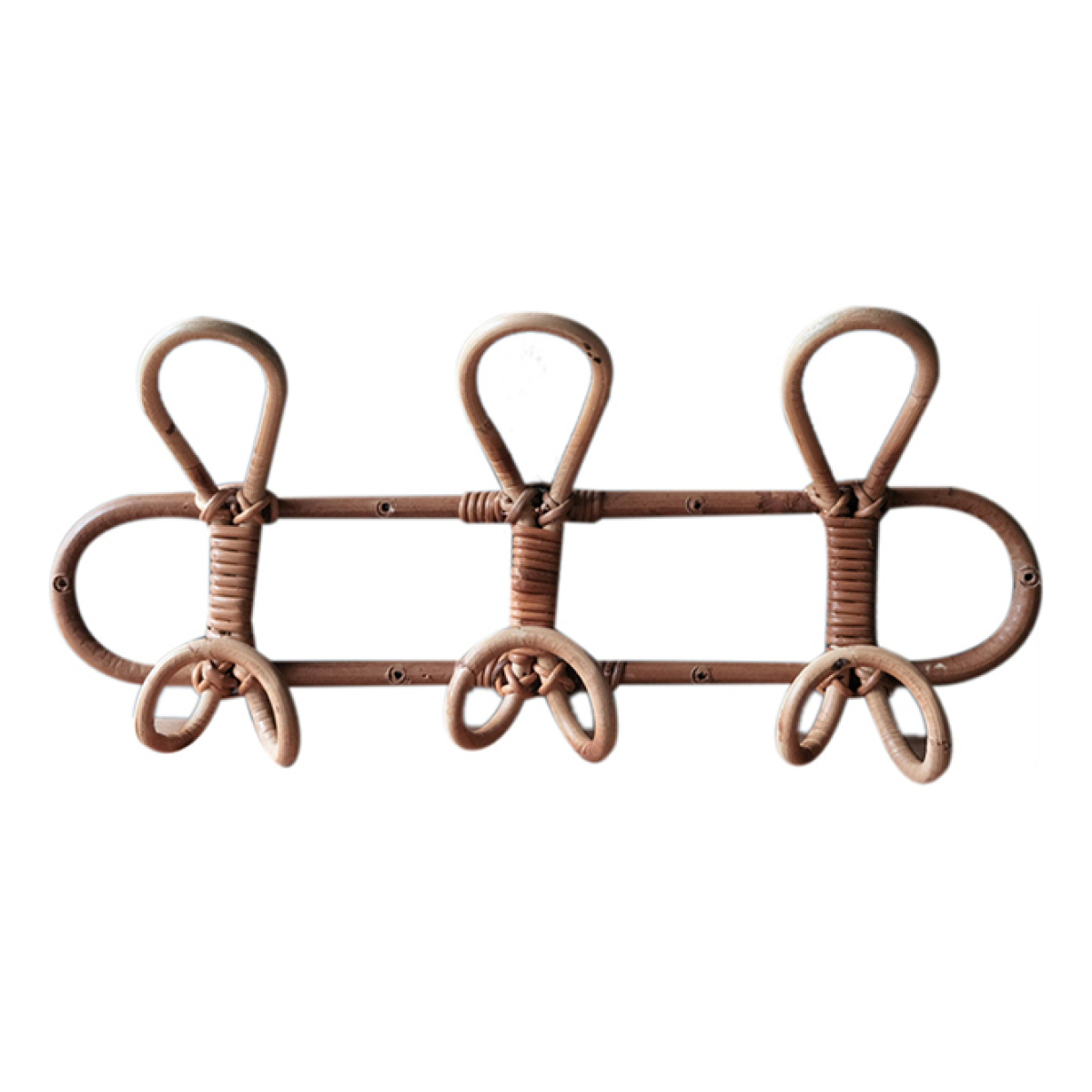 Perchero Colgante De Pared Mimbre Ratán Decorativo - Imagen 8
