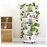 Maceta X 3 Plástica Encastrable Para Jardín Vertical Ruedas - Imagen 2