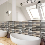 Set X5 Revestimiento Adhesivo Panel 3d Ladrillo Piedra 30x30 - Imagen 5