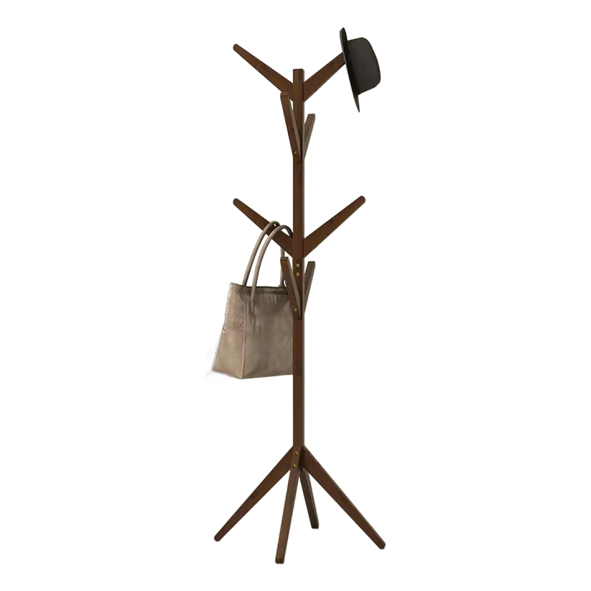 Perchero Organizador Ropa De Pie 175cm De Bambu 8 Ganchos - Imagen 1