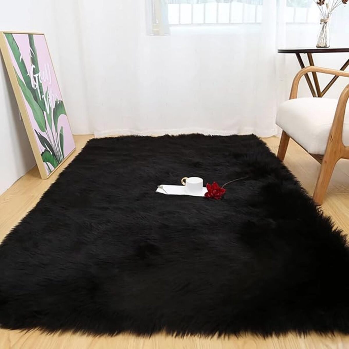 Alfombra Shaggy Decorativa Premium Rectangular Suave Moderna - Imagen 6