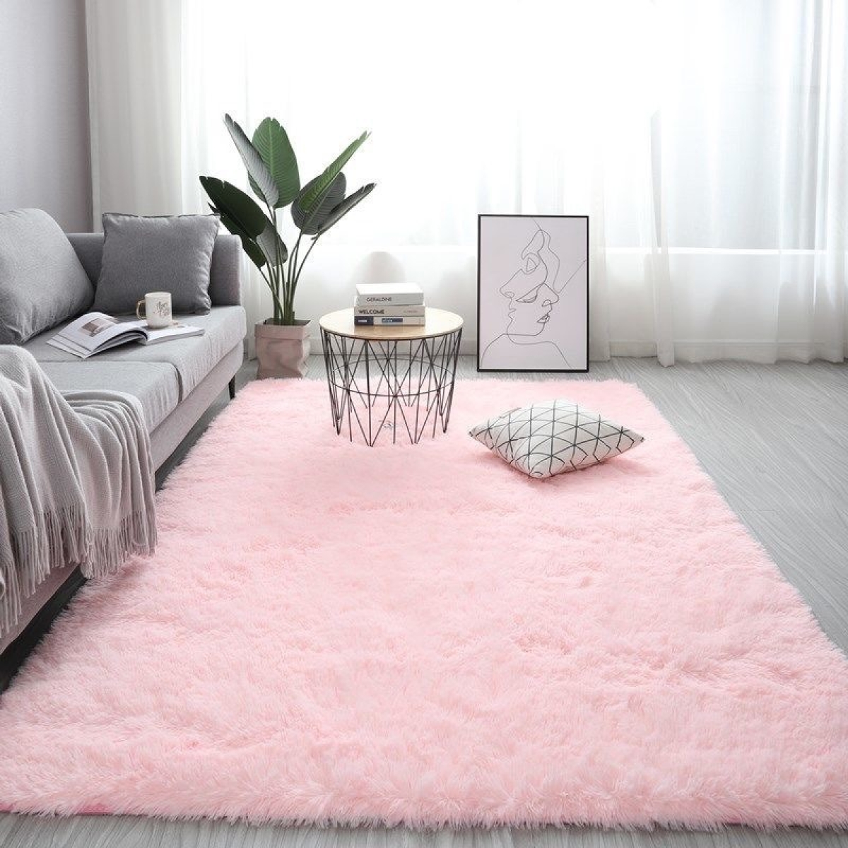 Alfombra Shaggy Decorativa Premium Rectangular Suave Moderna - Imagen 27