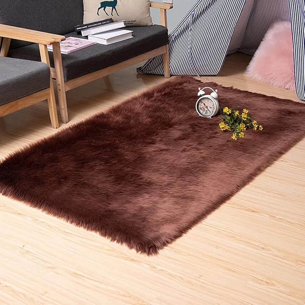 Alfombra Shaggy Decorativa Premium Rectangular Suave Moderna - Imagen 20