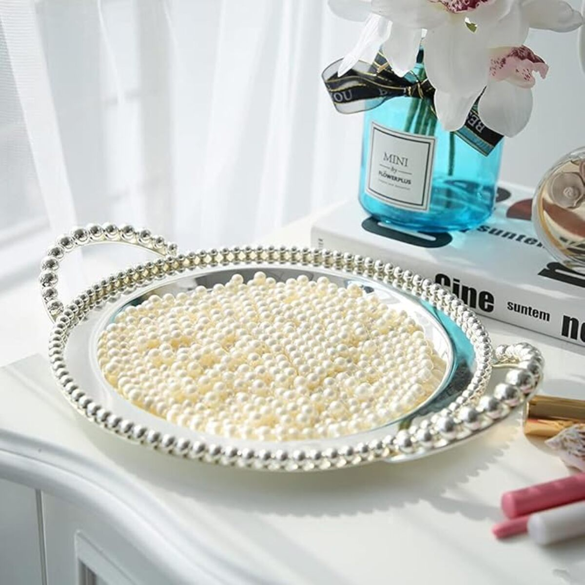 Pack De Perlas Blancas, Cuentas Blancas 240 Grs - Imagen 5
