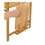 Estante Organizador De Bambu Para Microondas Cocina - Imagen 8