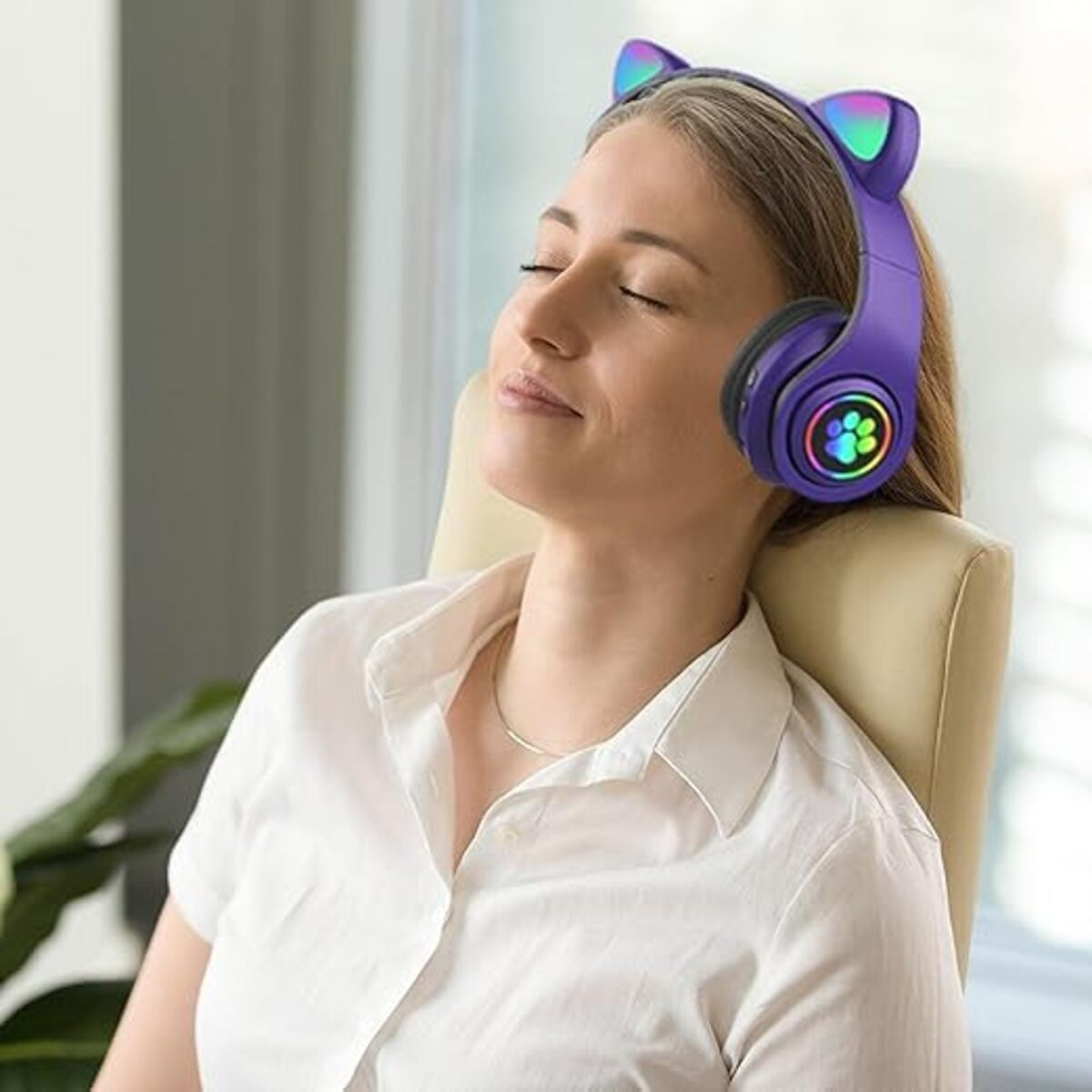 Auriculares Con Orejas Y Luces Divertidos Bluetooth - Imagen 28