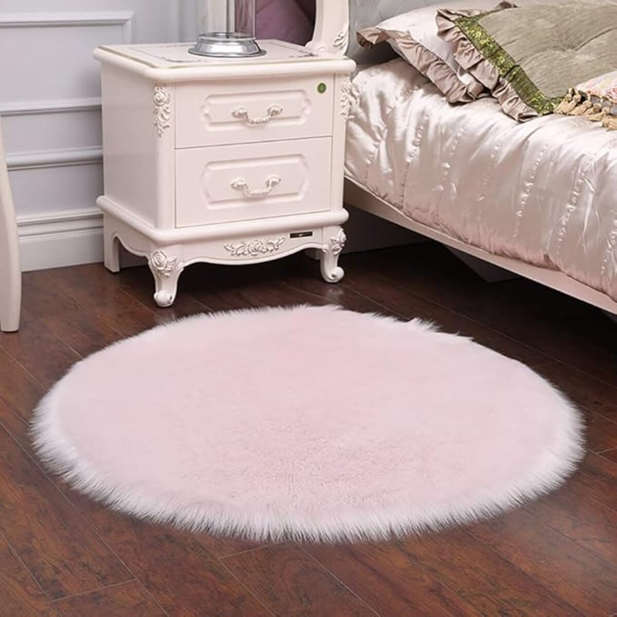 Alfombra Redonda Shaggy 90cm Premium Suave Moderna - Imagen 22