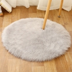 Alfombra Redonda Shaggy 90cm Premium Suave Moderna - Imagen 27