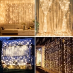 Lluvia De Luces Cortina Led 3x3 Mt P/ Bodas Fiestas Luz Guía - Imagen 8