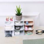 Organizador Plástico Multifunción Para Escritorio Separador - Imagen 3
