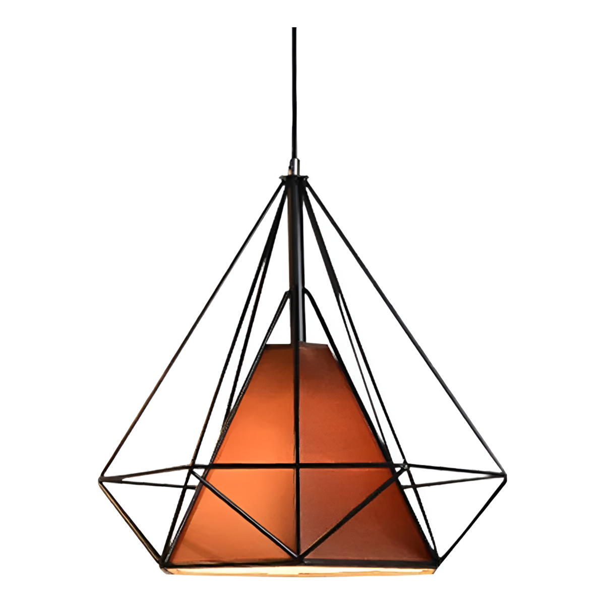 Lampara Colgante Estilo Jaula Diamante Iluminación Luz - Imagen 7