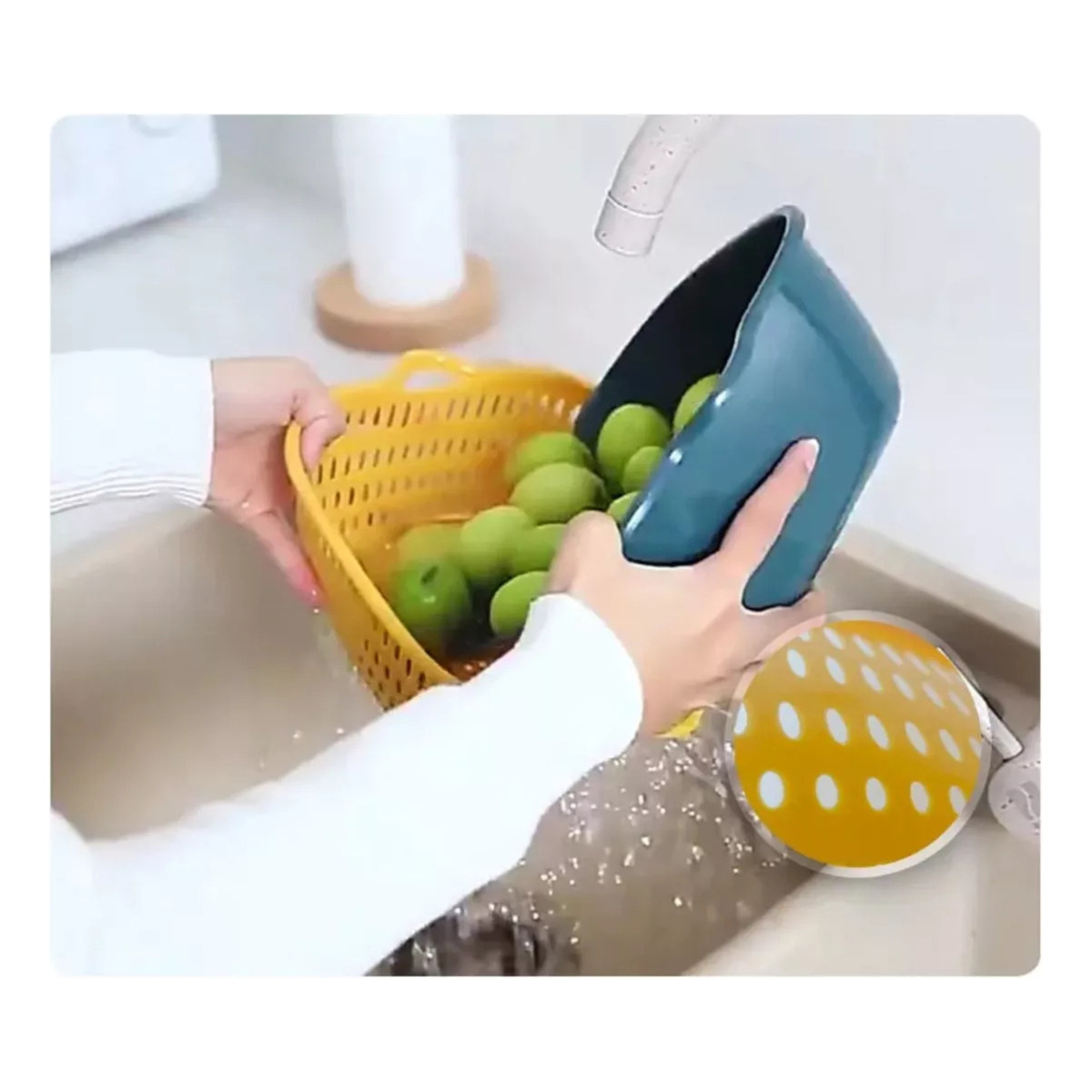 Escurridor Colador Con Recipiente Volcador Chico - Imagen 8