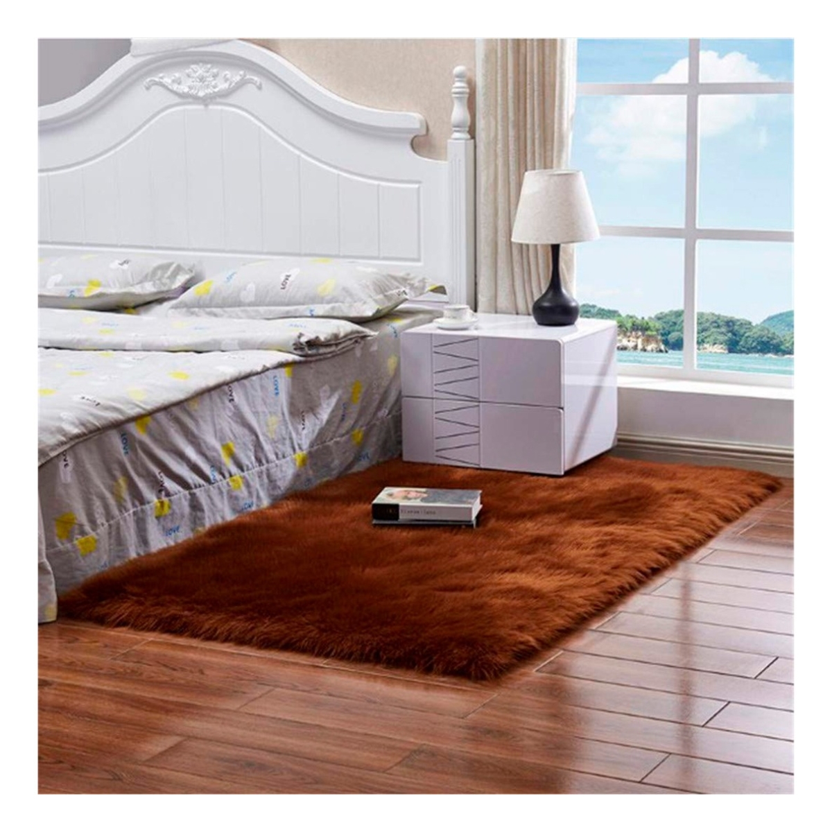 Alfombra Shaggy Decorativa Premium Rectangular Suave Moderna - Imagen 19