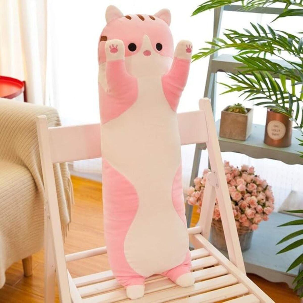 Almohadon Peluche En Felpa Gato Kawaii 70cm - Iluminaras - Imagen 4