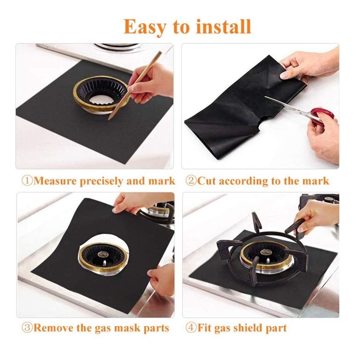 Set X4 Protectores De Hornalla Anafes Cocina - Imagen 5