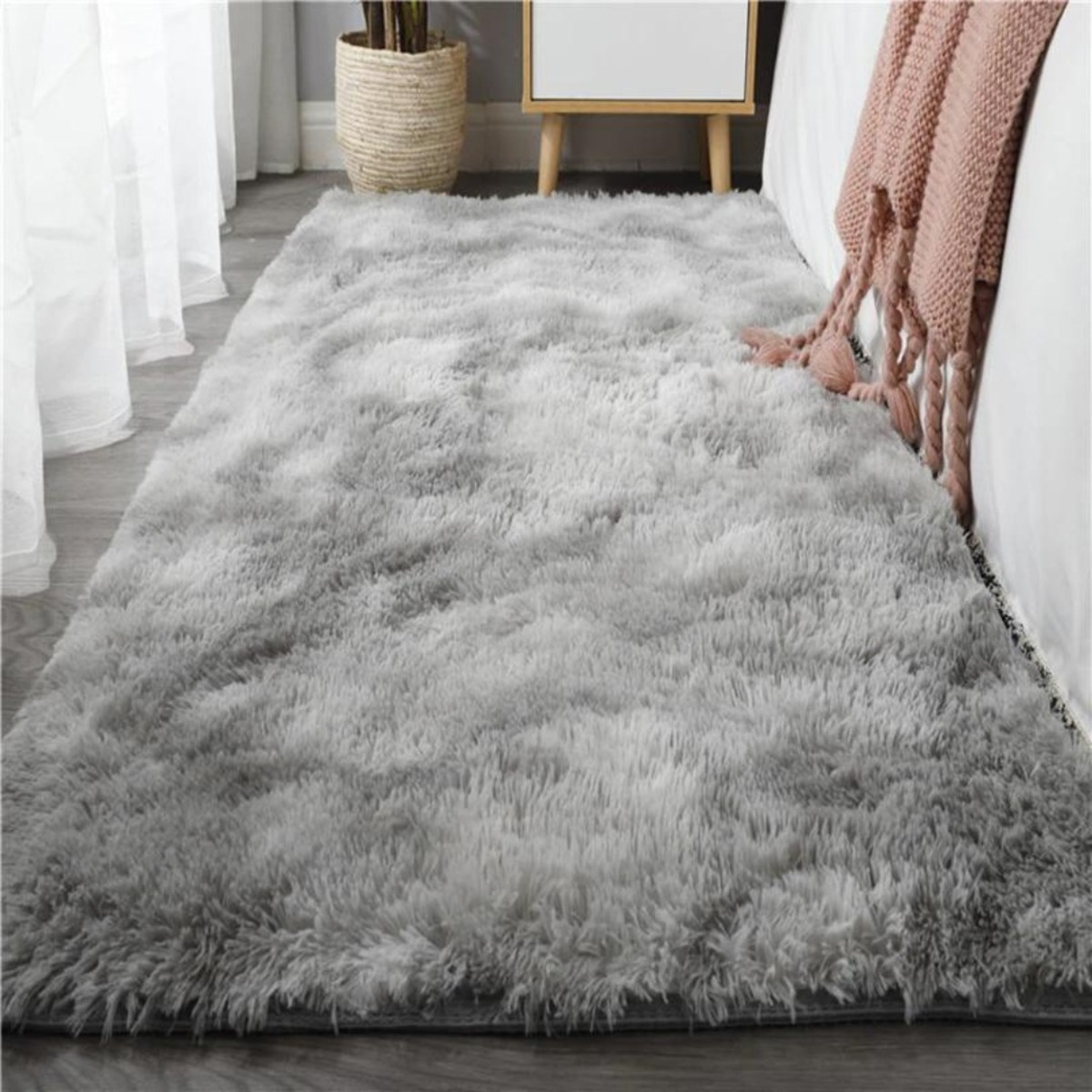 Alfombra Shaggy Decorativa Premium Rectangular Suave Moderna - Imagen 33