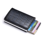 Porta Tarjetas De Metal Rfid Cuero Sintetico - Imagen 3