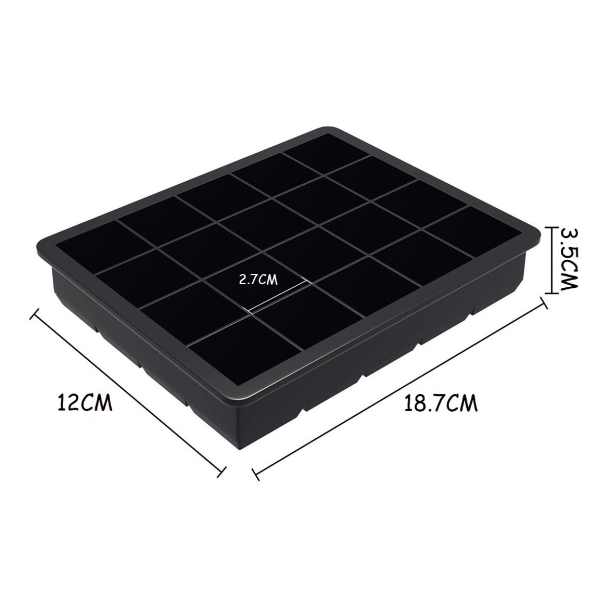 Hielera Cubetera 15 Hielo Gourmet Molde Silicona Rectangular - Imagen 10