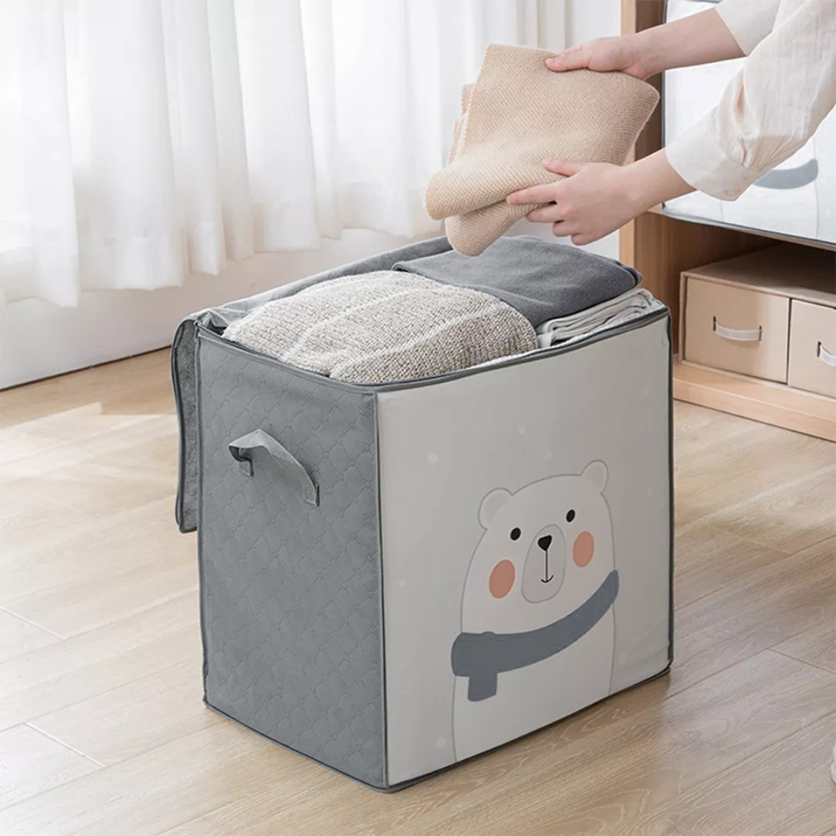 Caja Organizadora De Tela Ideal Juguetes Ropa 50x42x39cm - Imagen 2